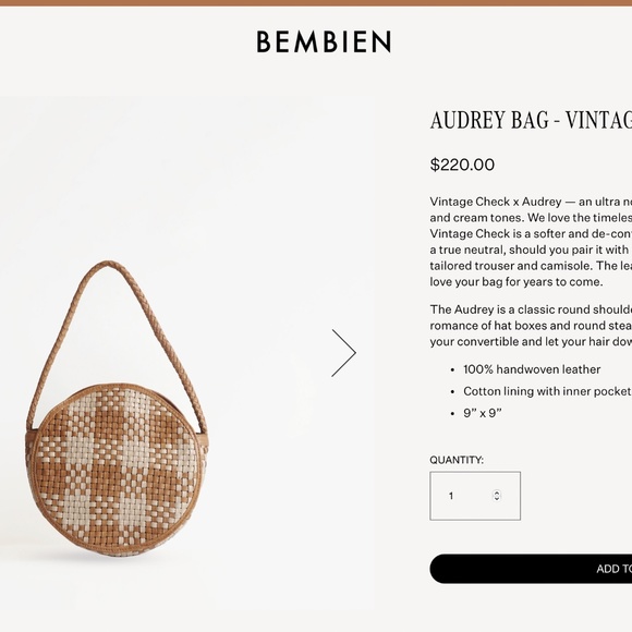 Bembien Audrey Bag in Vintage Check - Picture 16 of 16